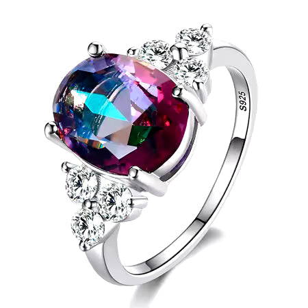 Zircon Oval Wedding Ring