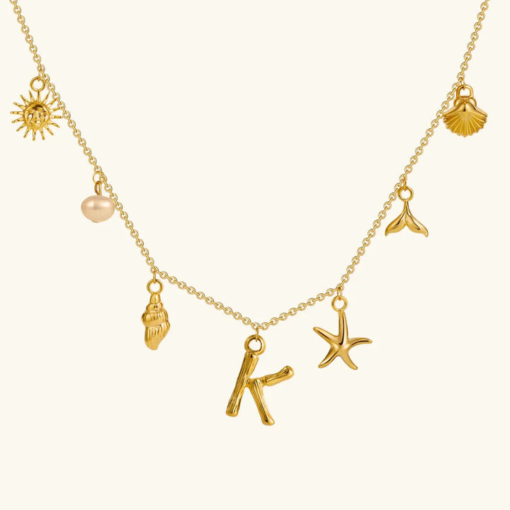 Avaria Ocean Initial Necklace