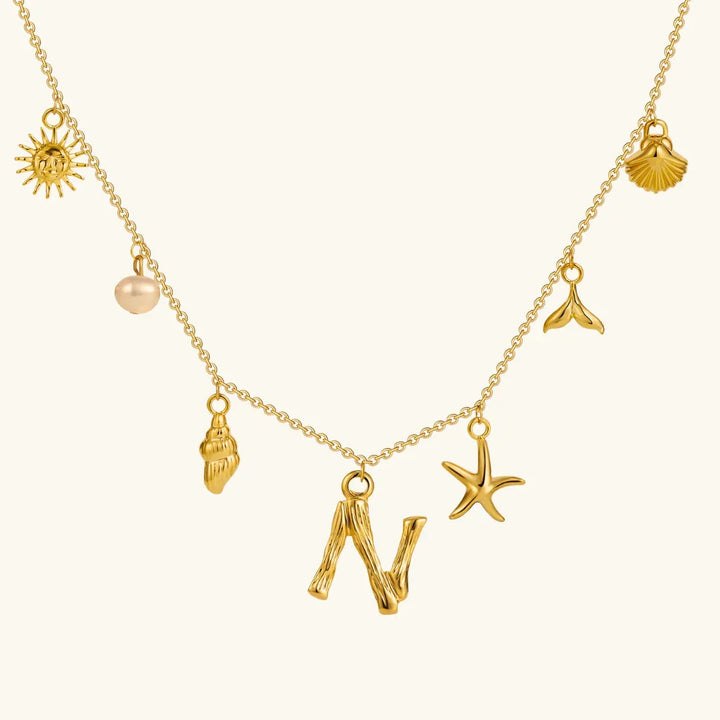 Avaria Ocean Initial Necklace