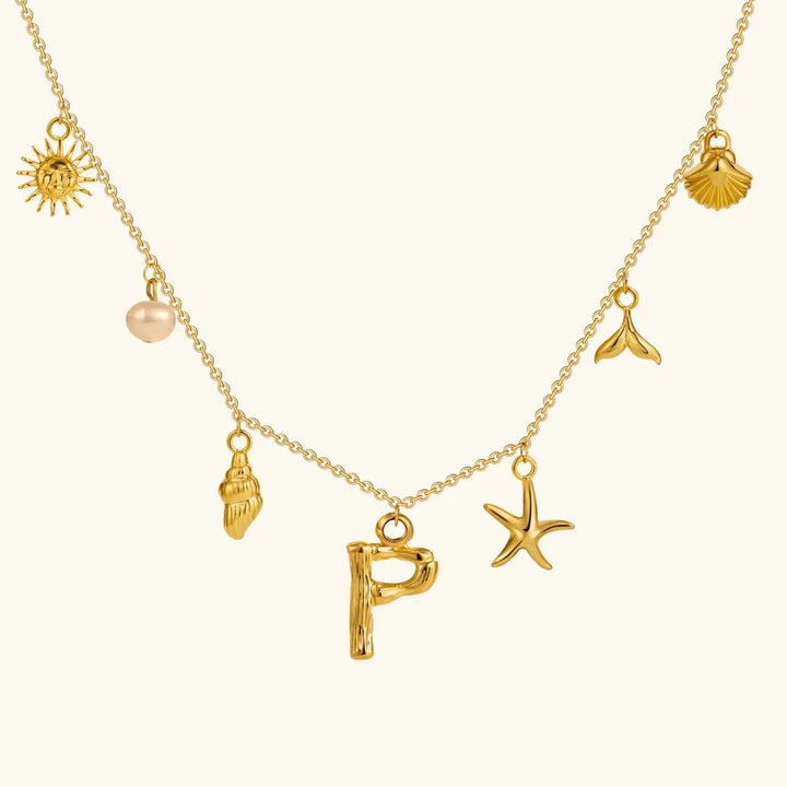 Avaria Ocean Initial Necklace