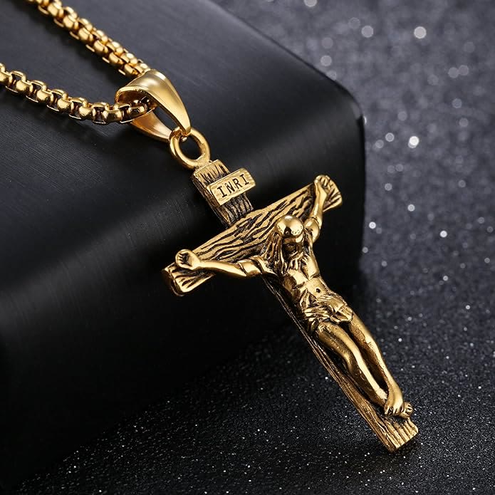 Christianartworkshop Jewelry Crucifix Pendant Charm Necklace