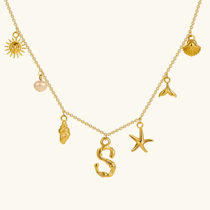 Avaria Ocean Initial Necklace