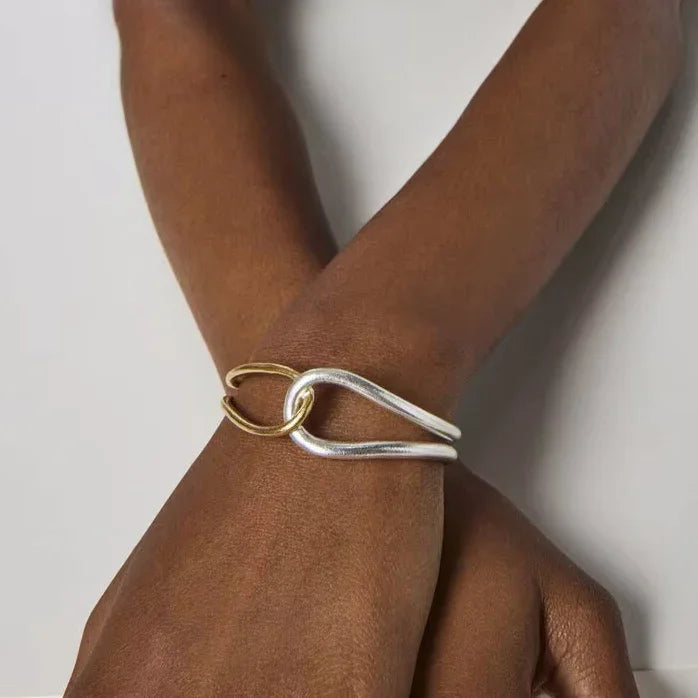 Noria Two Tone Gold Bangle