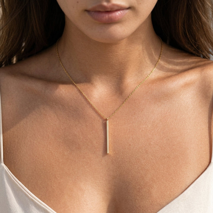 Allison Gold Bar Necklace