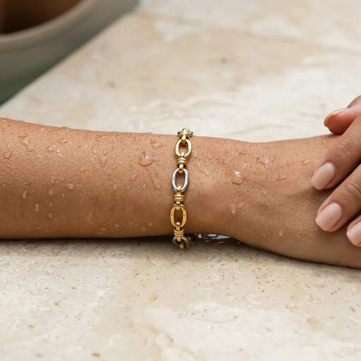 Addison Two Tone Gold Bracelet