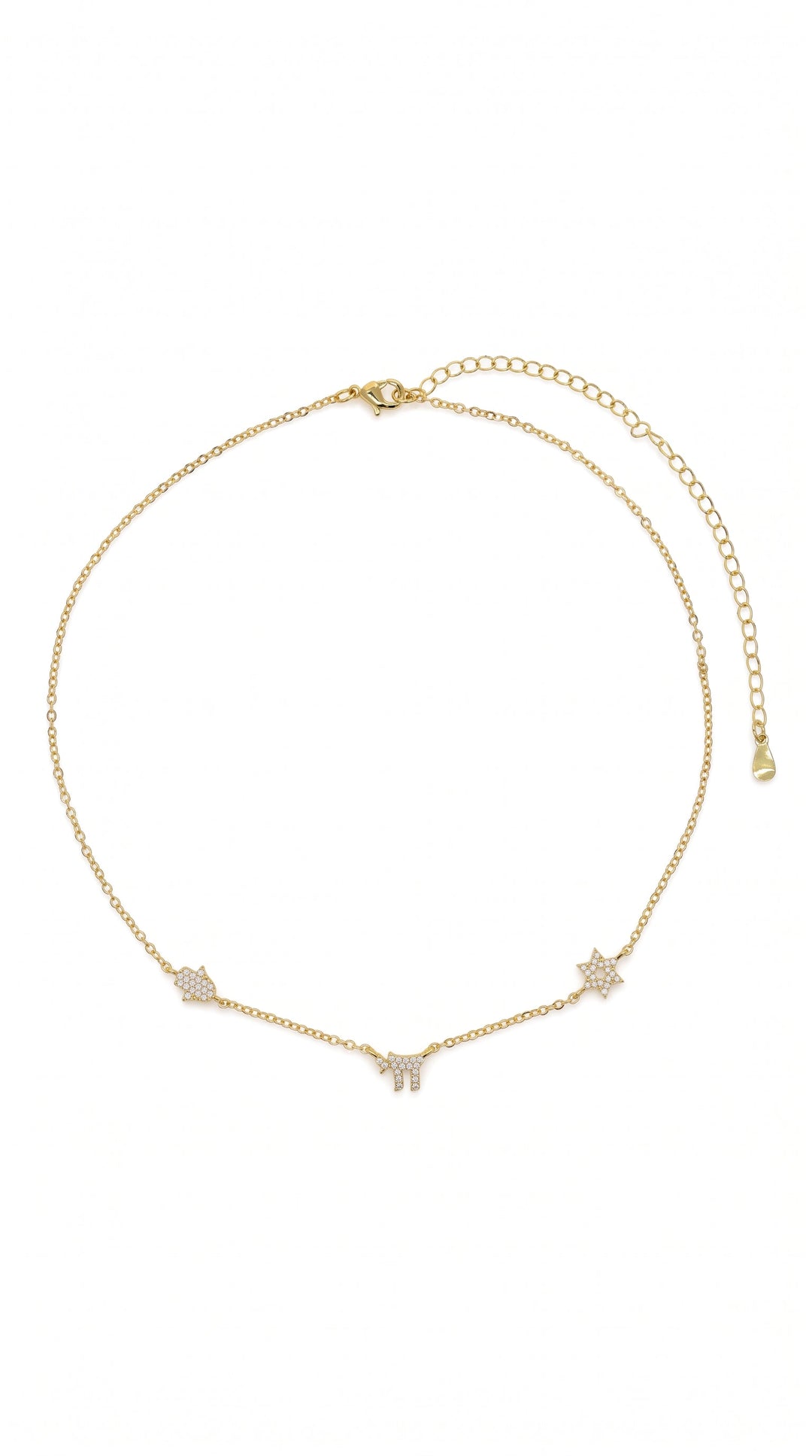 Dainty Star Of David Blessing Necklace Set