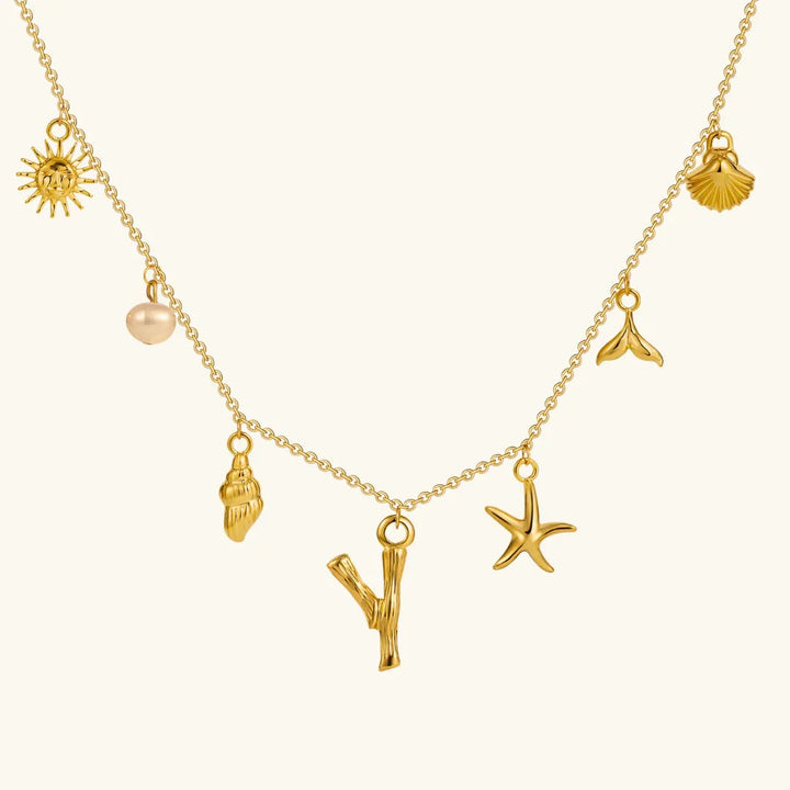 Avaria Ocean Initial Necklace