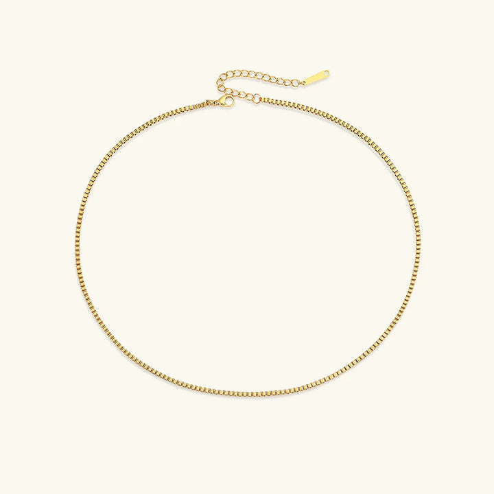 Danica Box Chain Gold Necklace