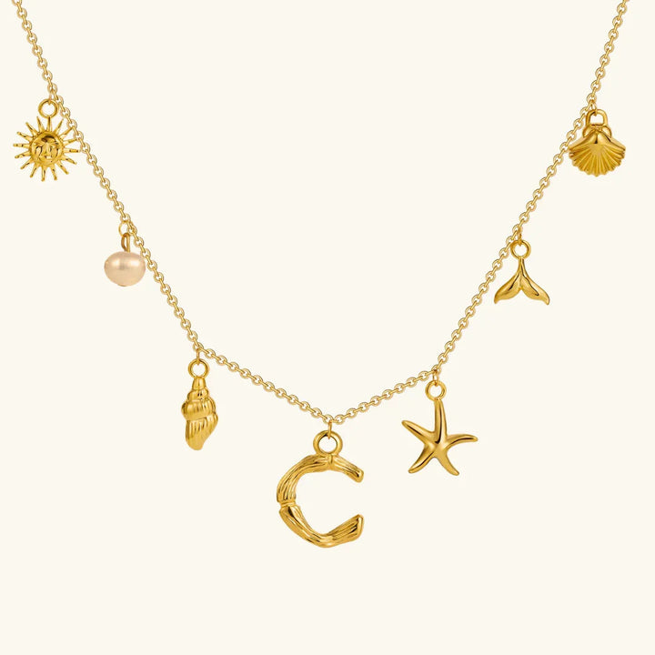 Avaria Ocean Initial Necklace