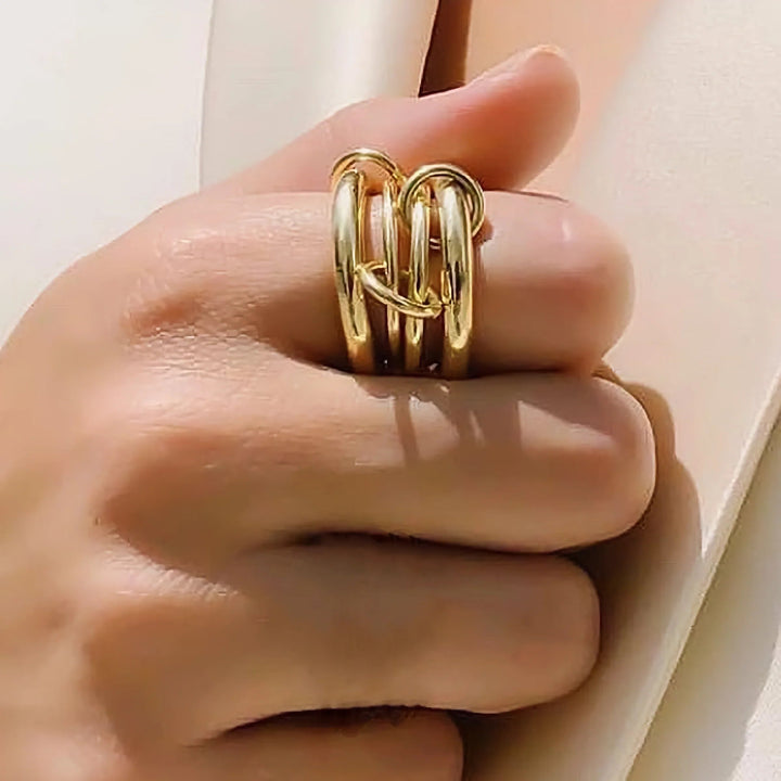 Alexandria Two-Tone Stacked Ring