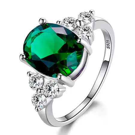 Zircon Oval Wedding Ring