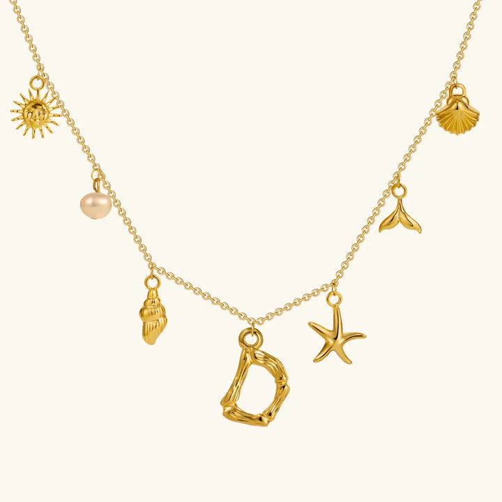 Avaria Ocean Initial Necklace