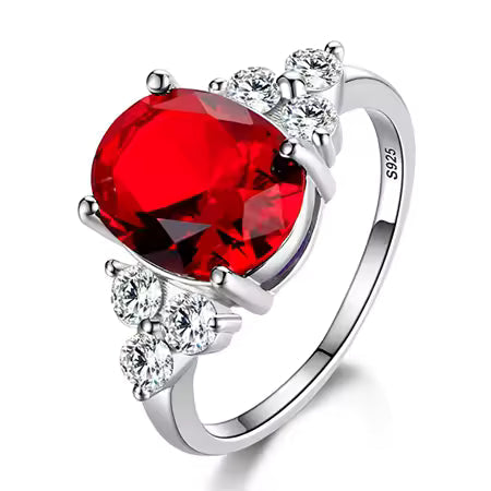Zircon Oval Wedding Ring