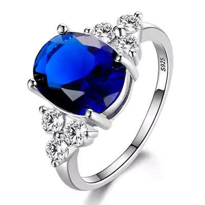 Zircon Oval Wedding Ring