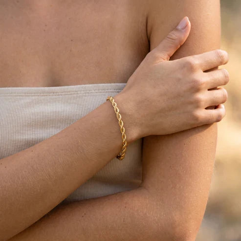 Clara Rope Chain Gold Bracelet