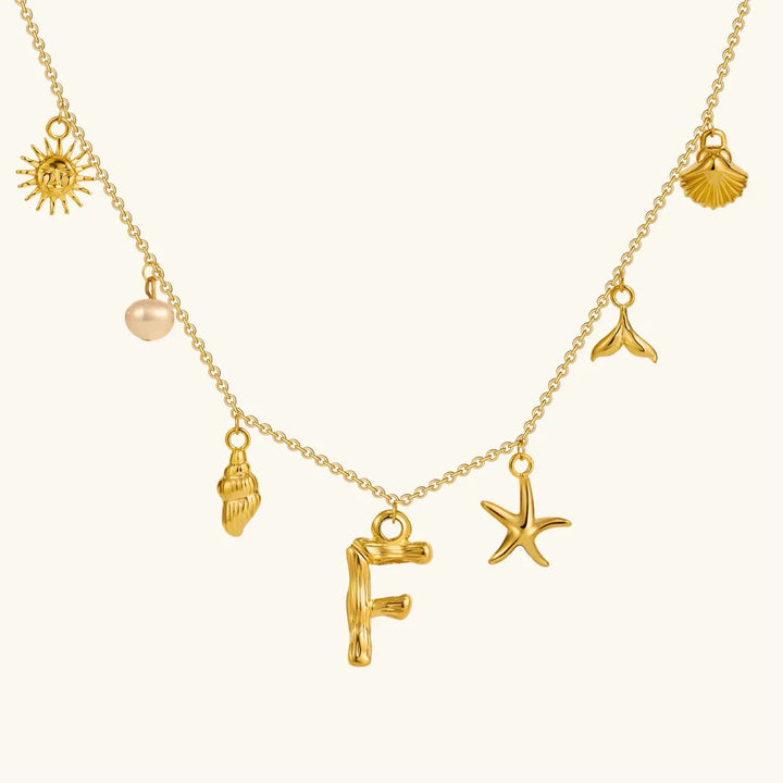 Avaria Ocean Initial Necklace