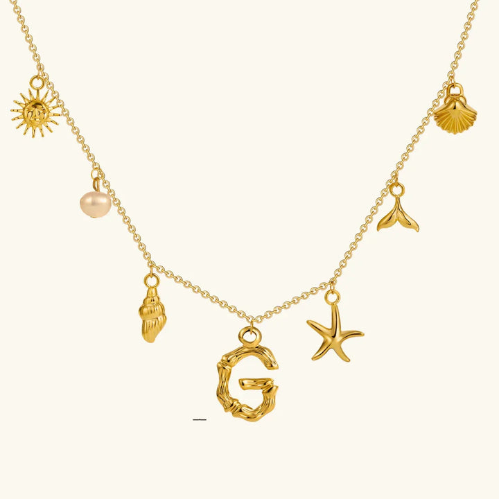 Avaria Ocean Initial Necklace