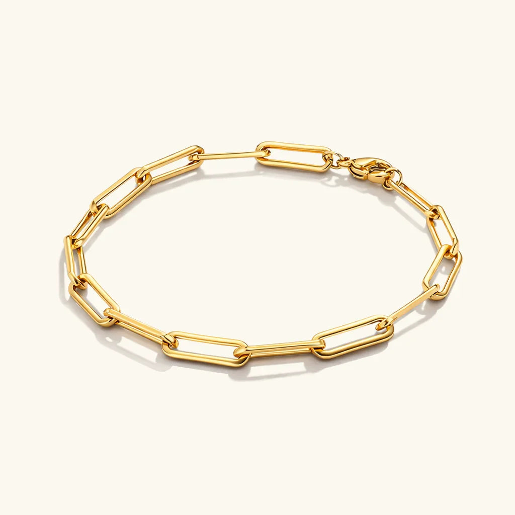 Eloise Gold Paperclip Bracelet