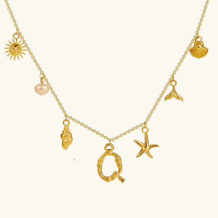 Avaria Ocean Initial Necklace