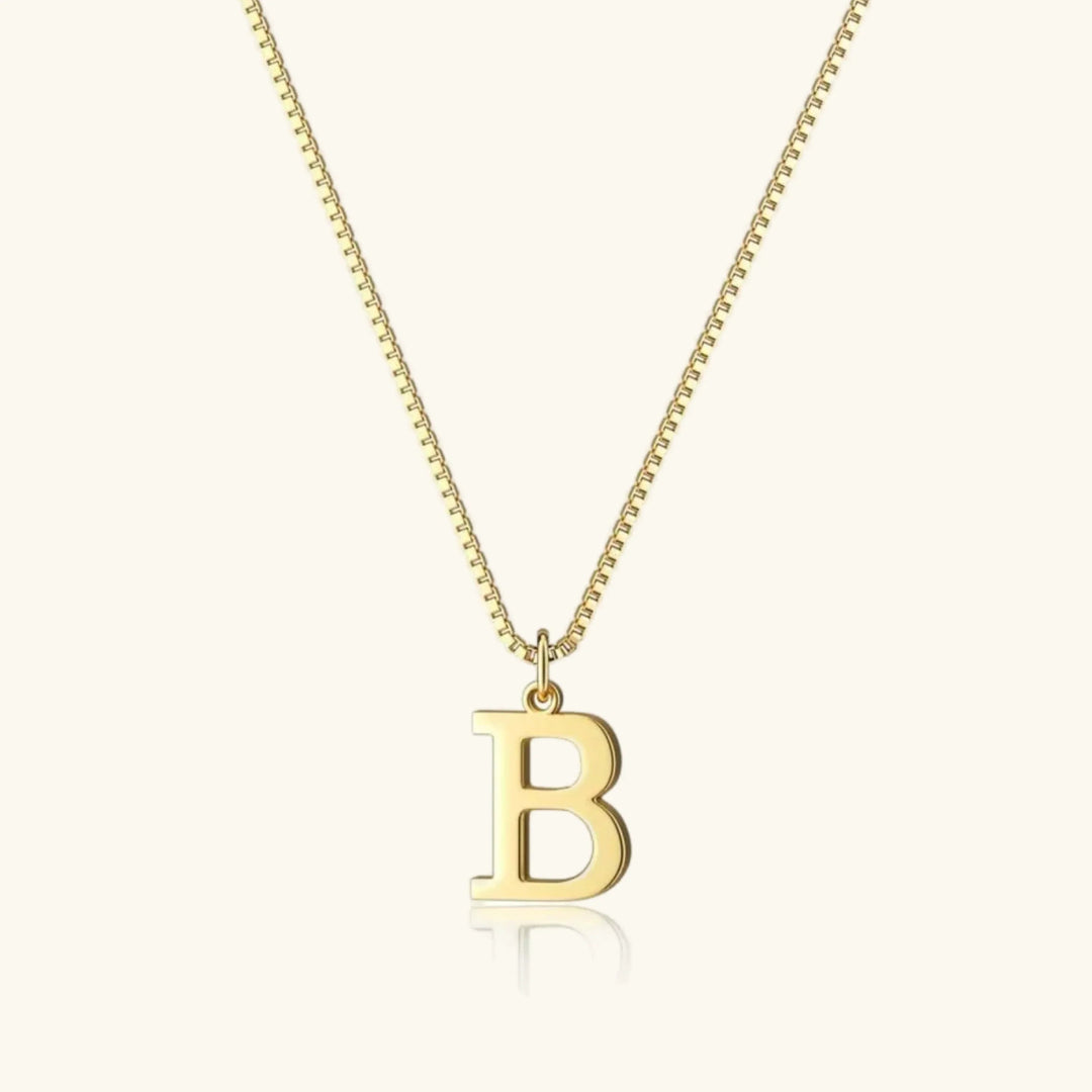 Therese Letter Initial Gold Necklace