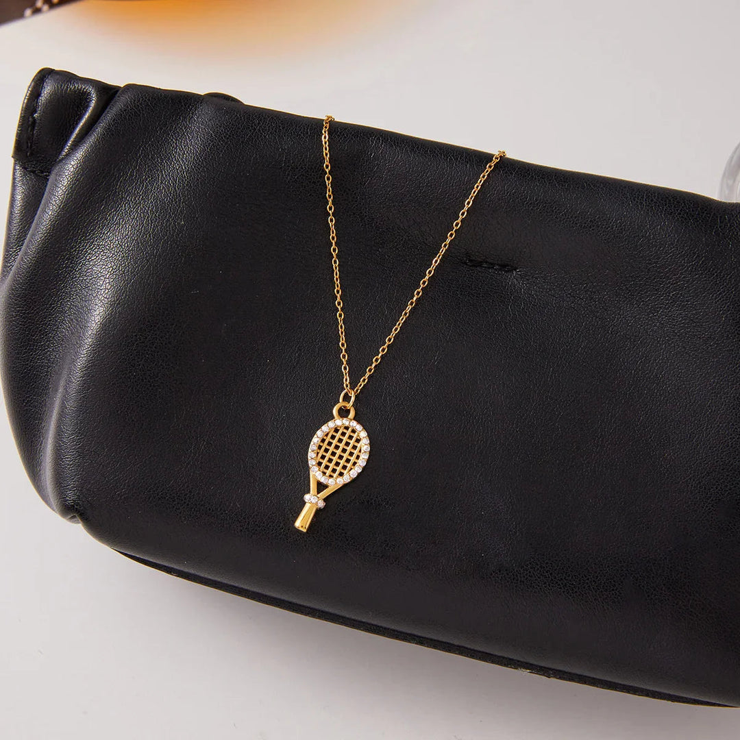 Aces Gold Tennis Pendant