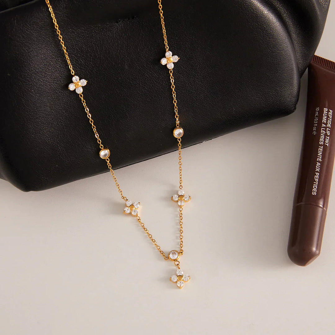 Fortune Diamond Clover Necklace