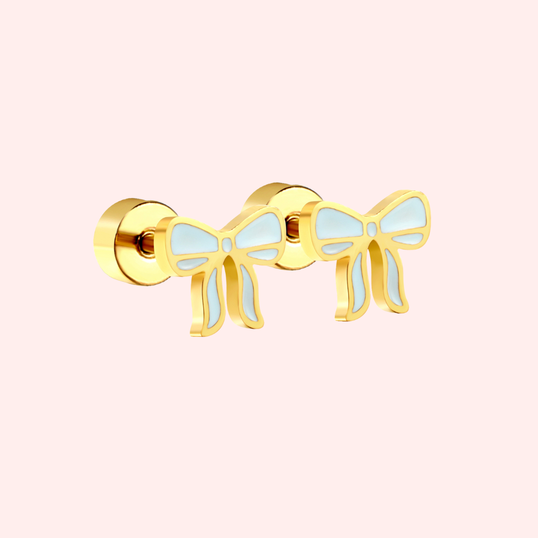 Party Bow Flat Back Earrings