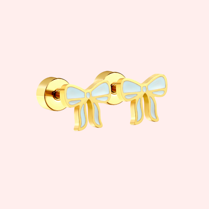 Party Bow Flat Back Earrings