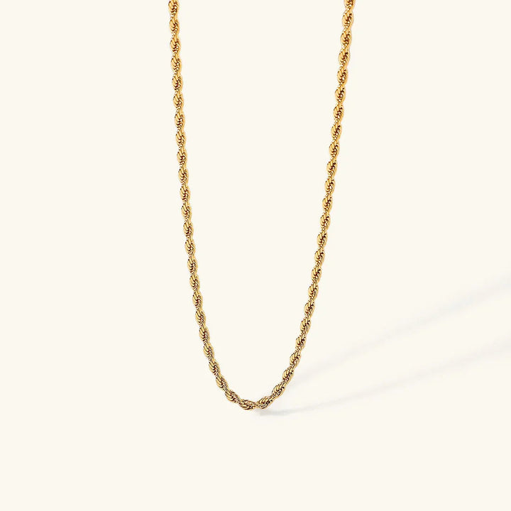 Calle Rope Chain Gold Necklace
