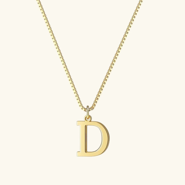 Therese Letter Initial Gold Necklace