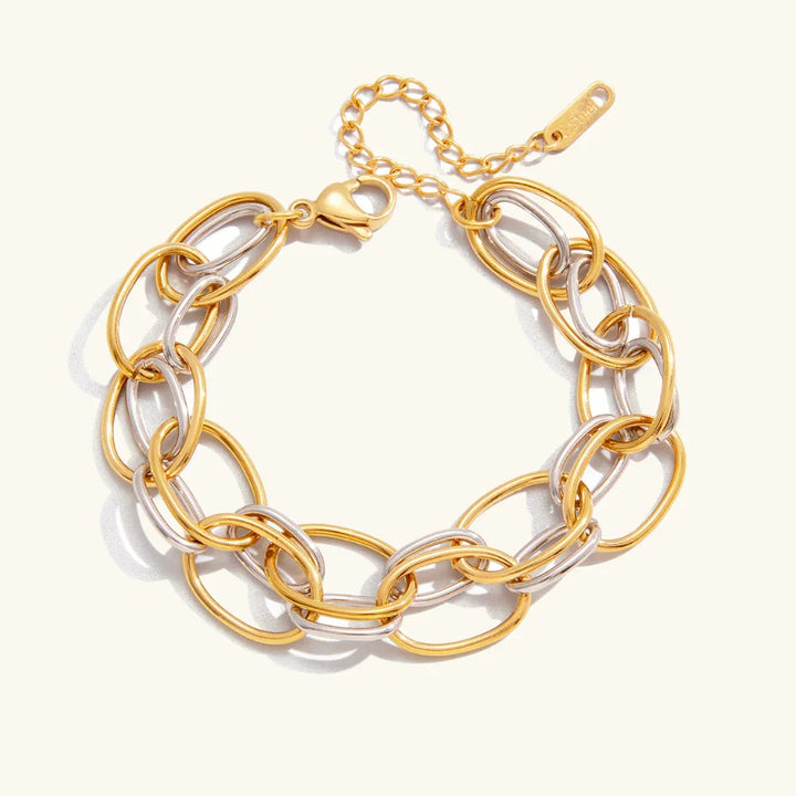 Ramona Two Tone Multi Link Bracelet