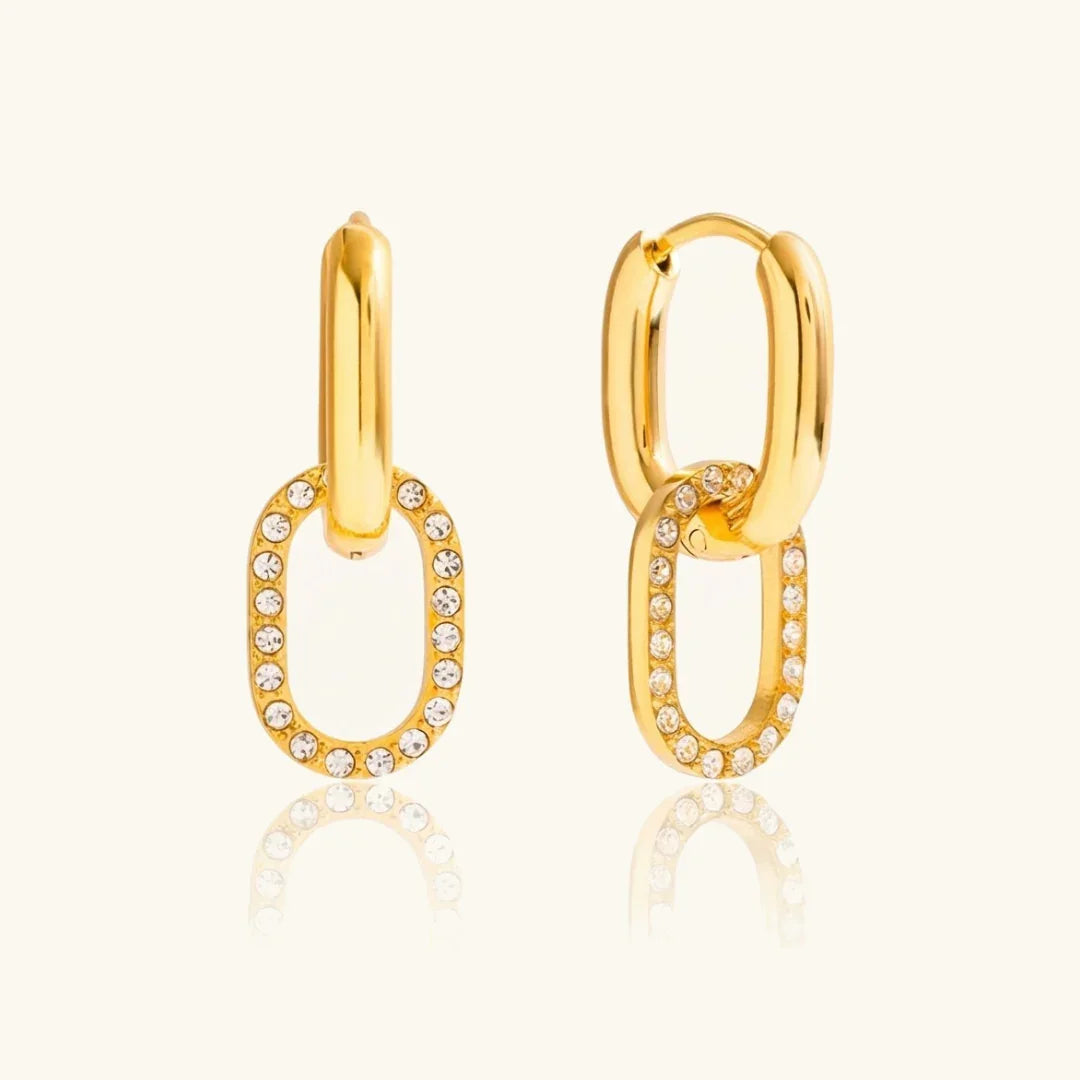 Aina Double Hoop Diamond Earrings