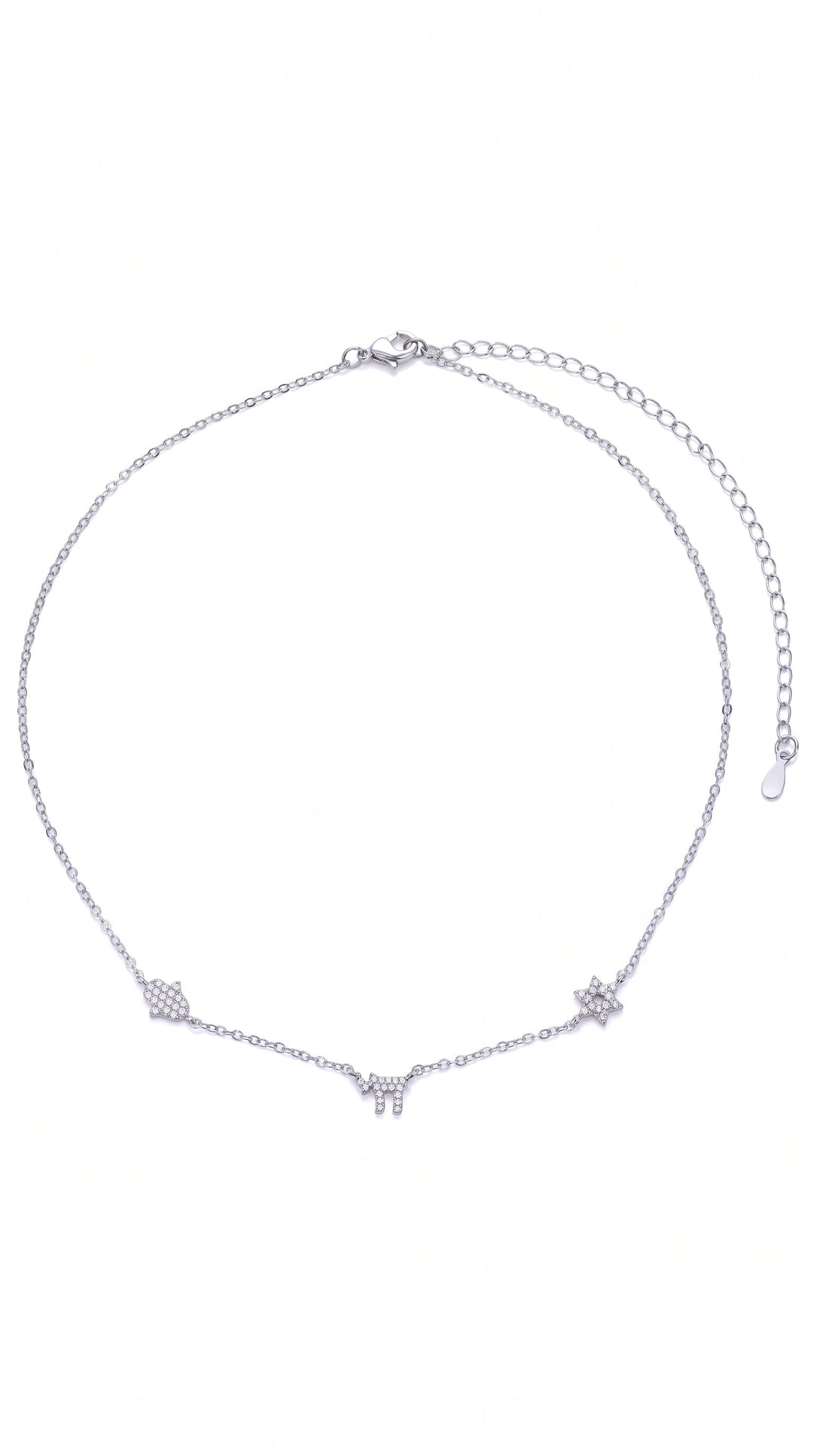 Dainty Star Of David Blessing Necklace Set