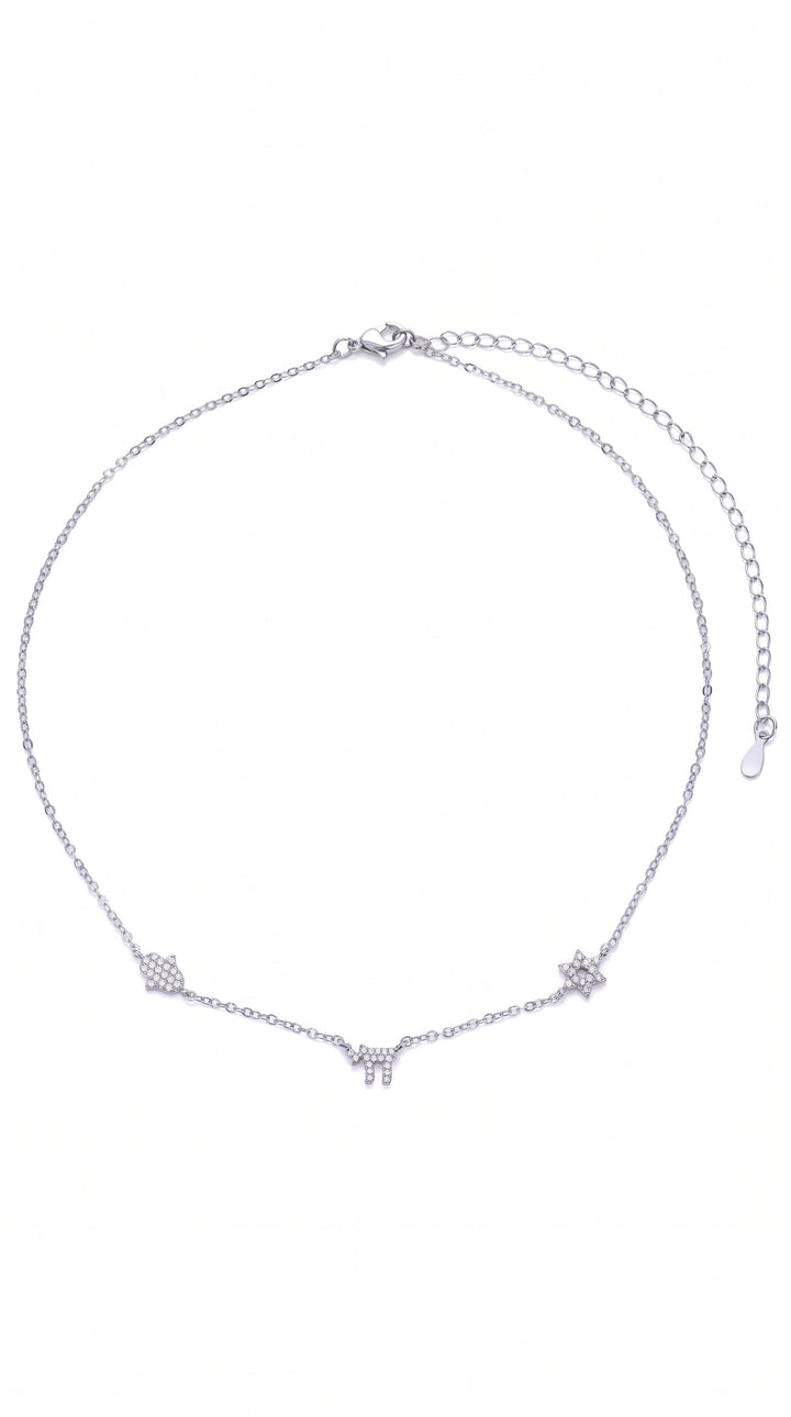 Dainty Star Of David Blessing Necklace Set