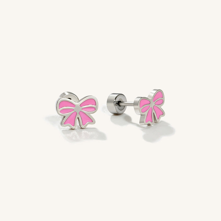 Fancy Bow Flat Back Earrings