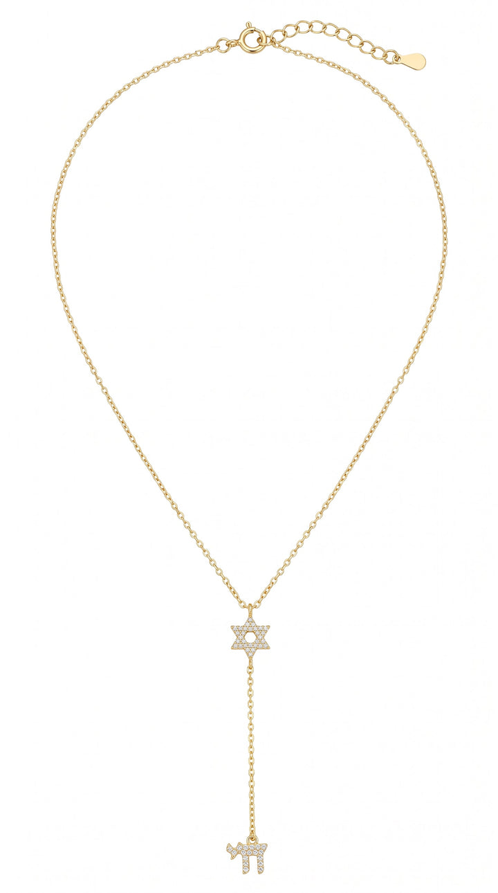 Dainty Star Of David Blessing Necklace Set