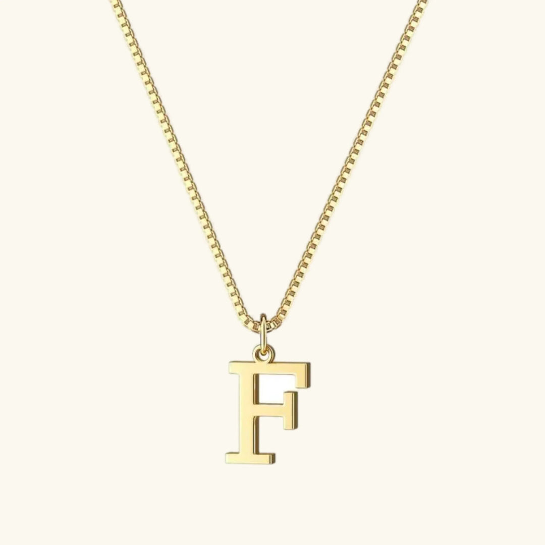 Therese Letter Initial Gold Necklace