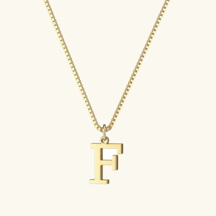 Therese Letter Initial Gold Necklace