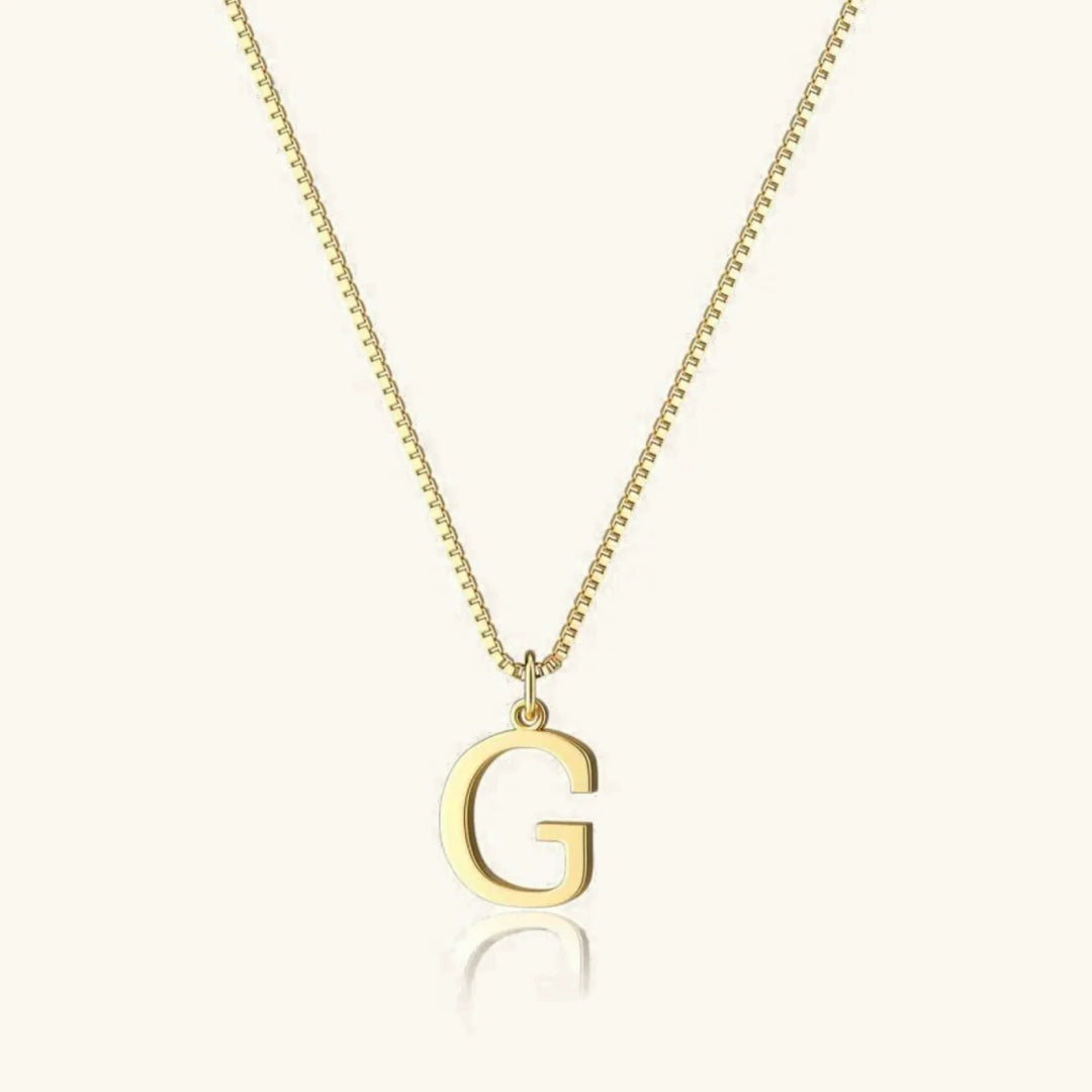 Therese Letter Initial Gold Necklace