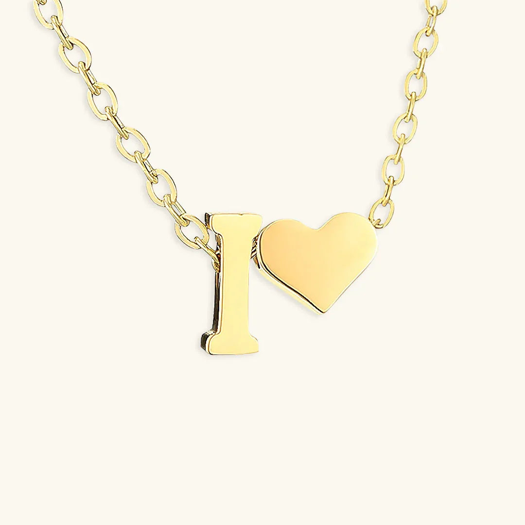 Ria Initial Letter Gold Necklace