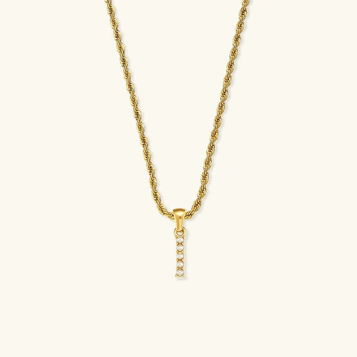 Elodie Initial Letter Pearl Necklace