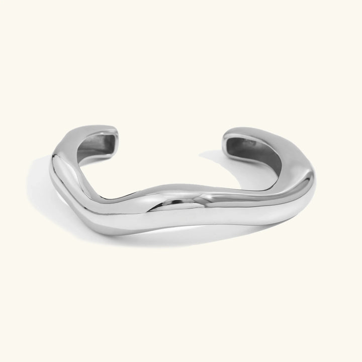 Zaria Asymmetrical Gold Bangle