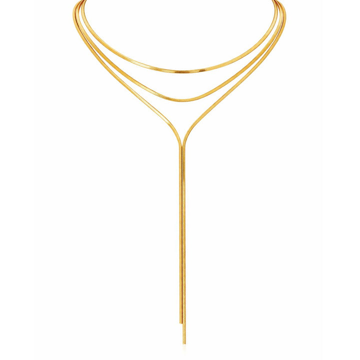 Elarina Layered Lariat Necklace