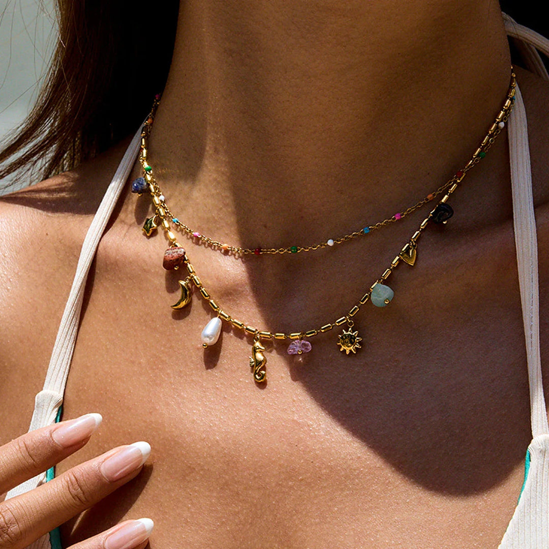 Cambria Coastal Charm Layered Necklace