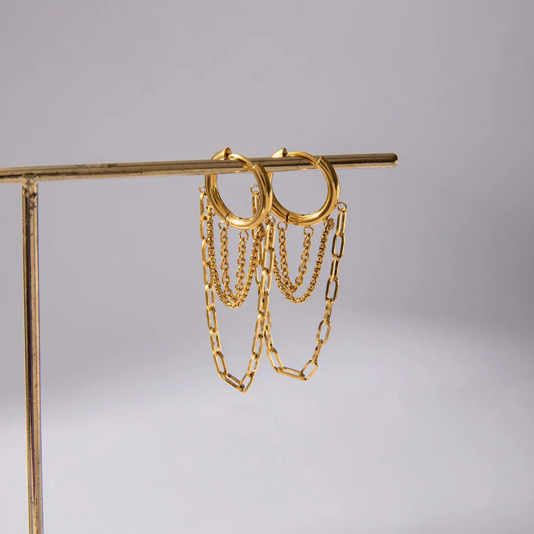 Alaina Link Chain Hoops