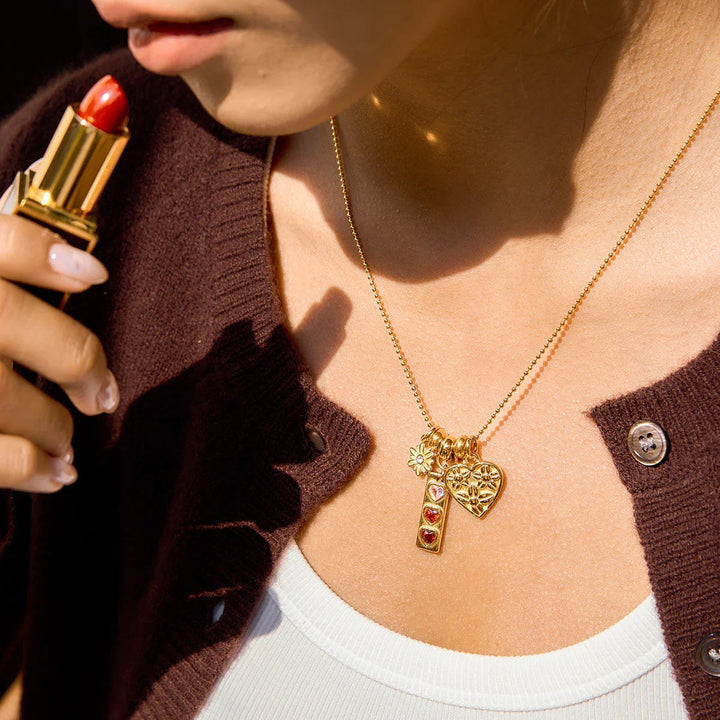 Tatiana Triple Heart Charm Necklace
