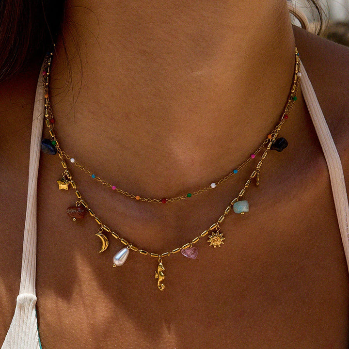 Cambria Coastal Charm Layered Necklace