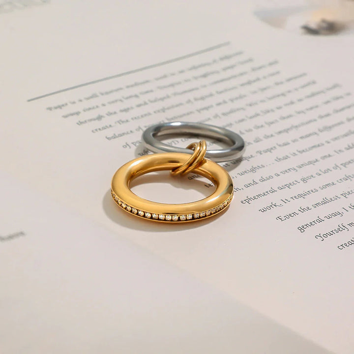 Claire Two Tone Ring Stack