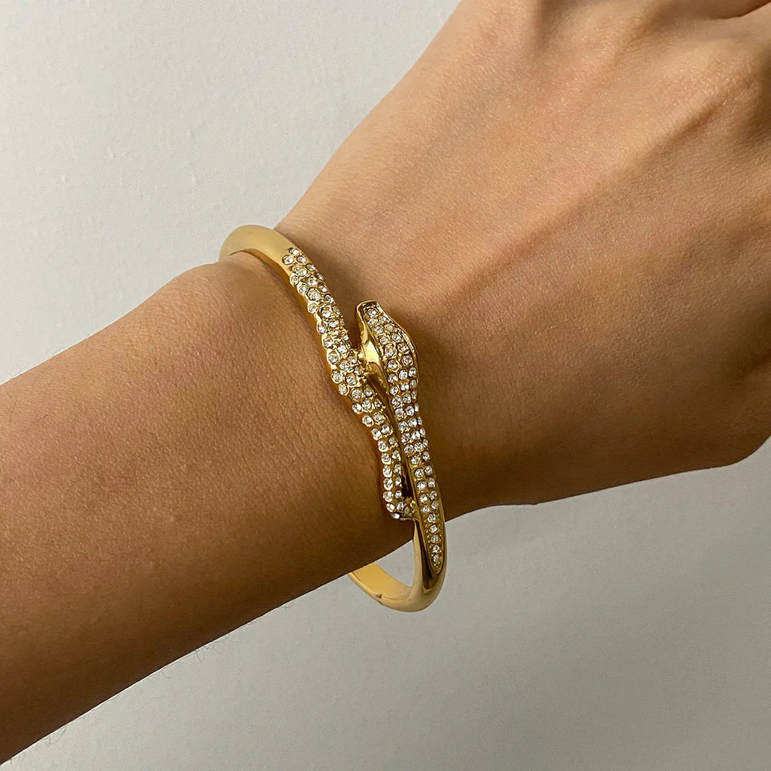 Rosalee Serpentine Diamond Bangle