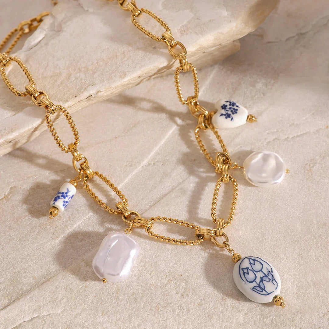 Cerulean Freshwater Pearl Necklace